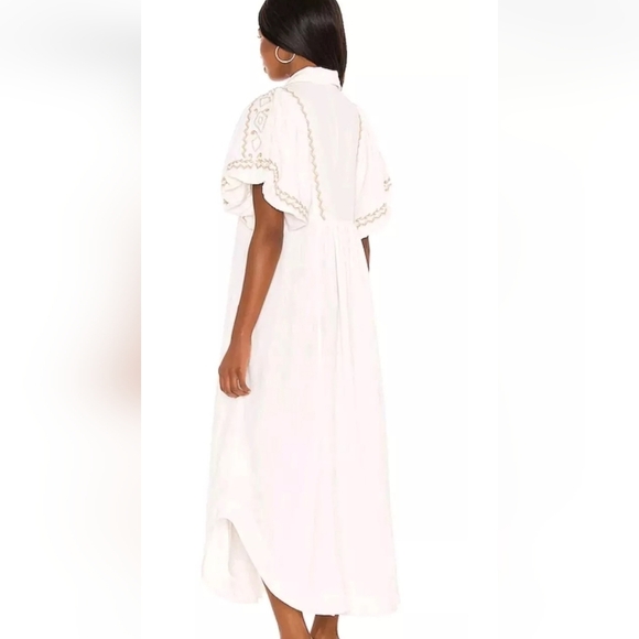Free People Samantha Shirtdress in Ivory Combo Size XS - Picture 2 of 15